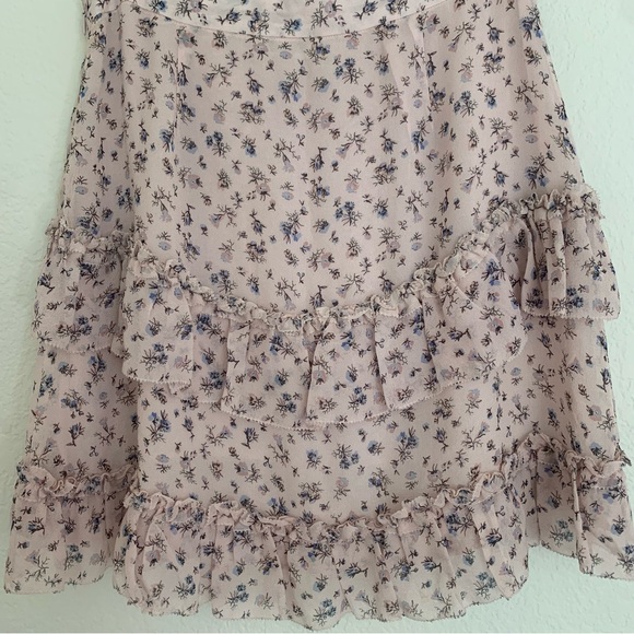LoveShackFancy Silk Floral Ruffle Mini Skirt - Picture 7 of 9